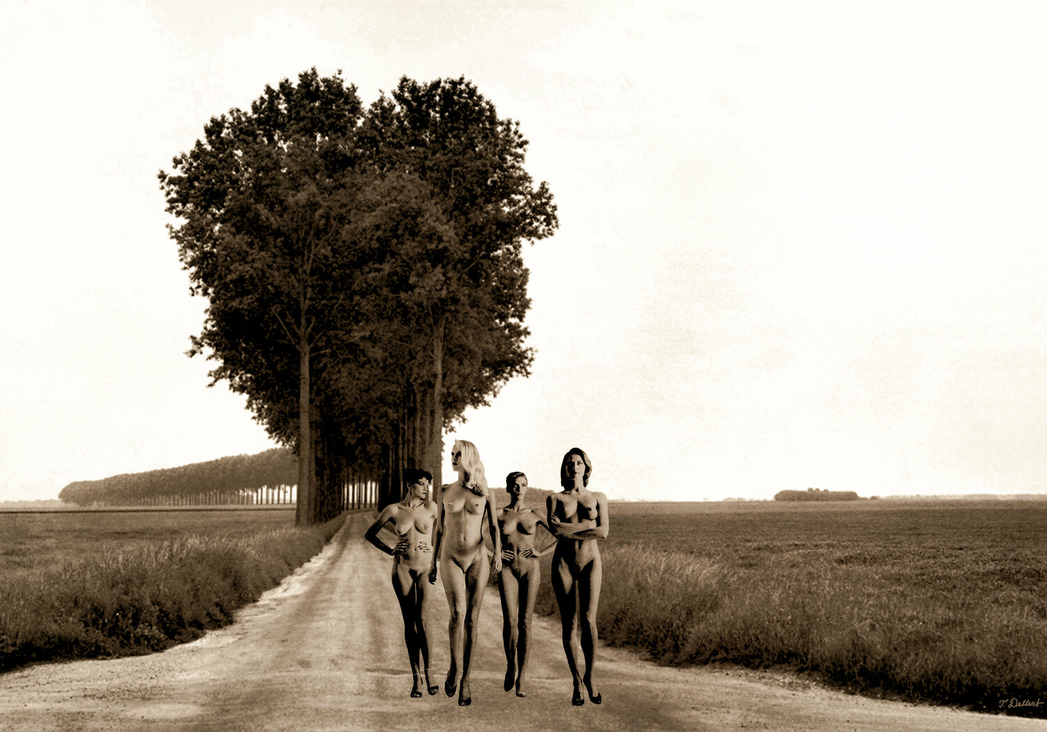 Naked in the open landscape Thomas Dellert