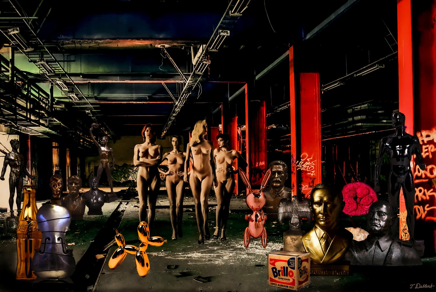 Naked in the New World Order Factory Thomas Dellert Fotografie zu verkaufen