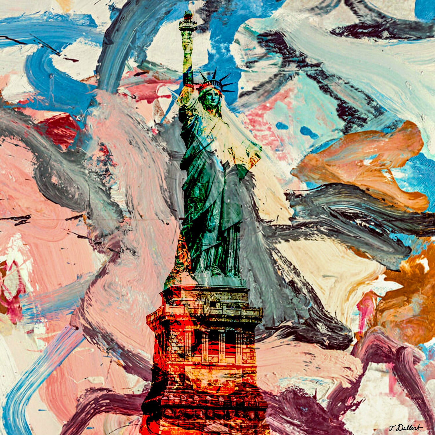 Statue of Liberty New York USA Thomas Dellert Druck zu verkaufen
