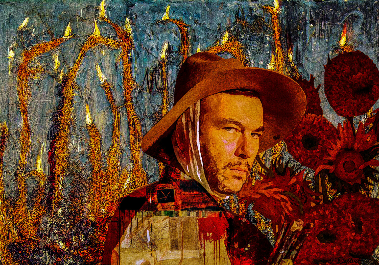 VINCENT.      becoming the artwork  ( the artist Thomas Dellert as Vincent van Gogh ) Thomas Dellert Fotografie zu verkaufen