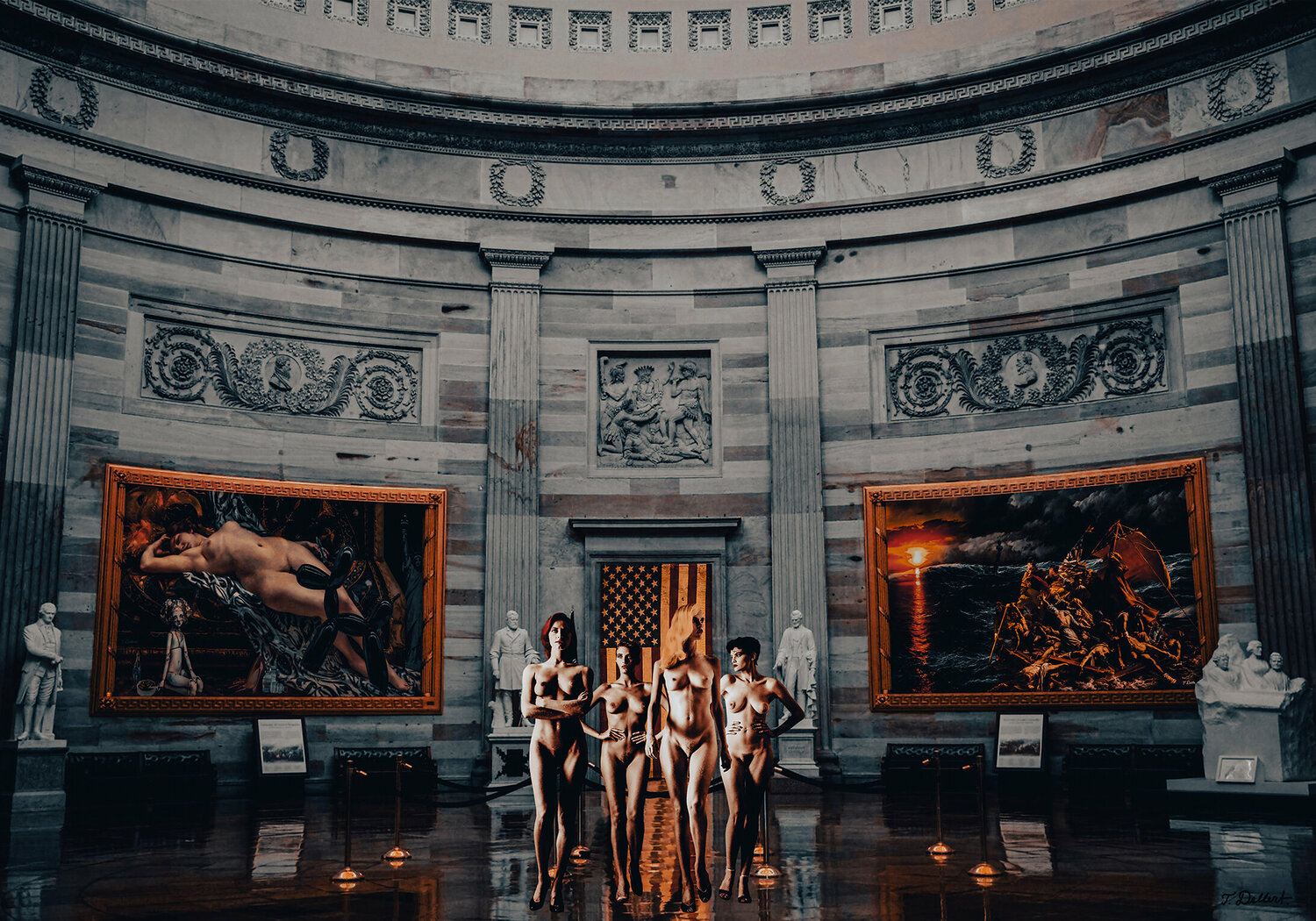Naked in the Capital Building Washington von Thomas Dellert (2021