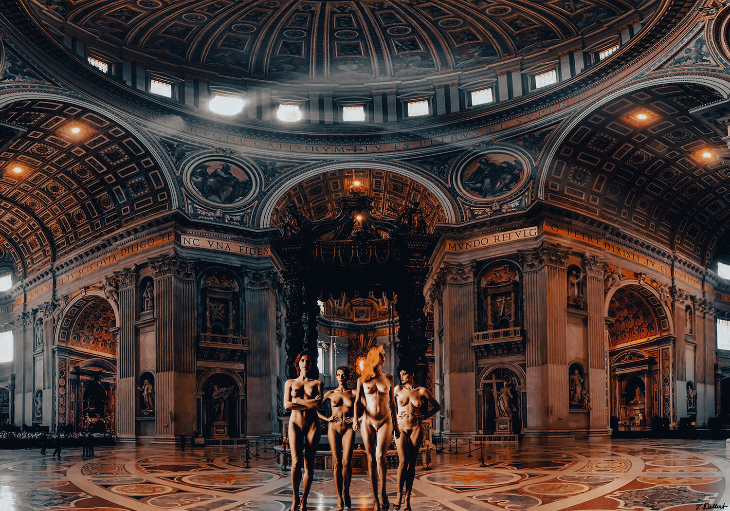 Naked in St Peter's Basilica  Rome Thomas Dellert