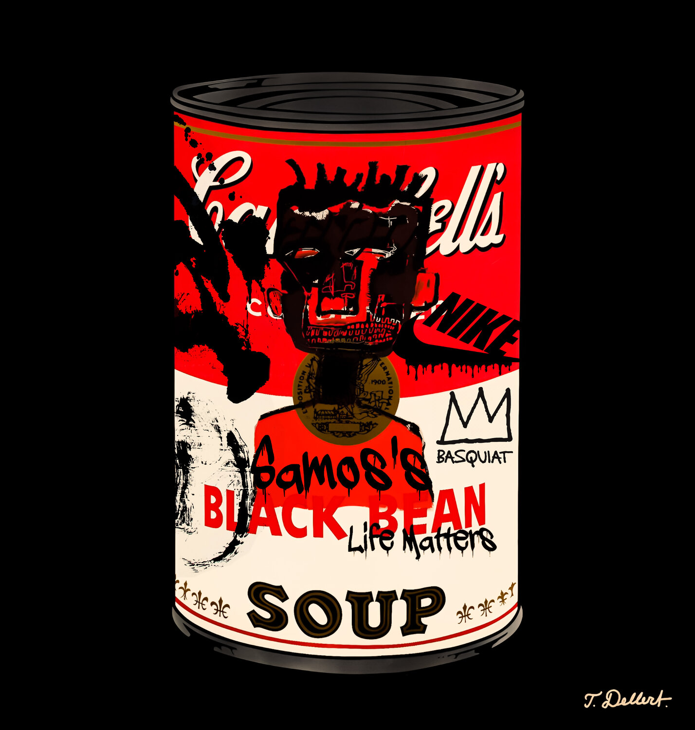 SAMO's Black Can of  Art Soup / Warhol Thomas Dellert Digitale in vendita