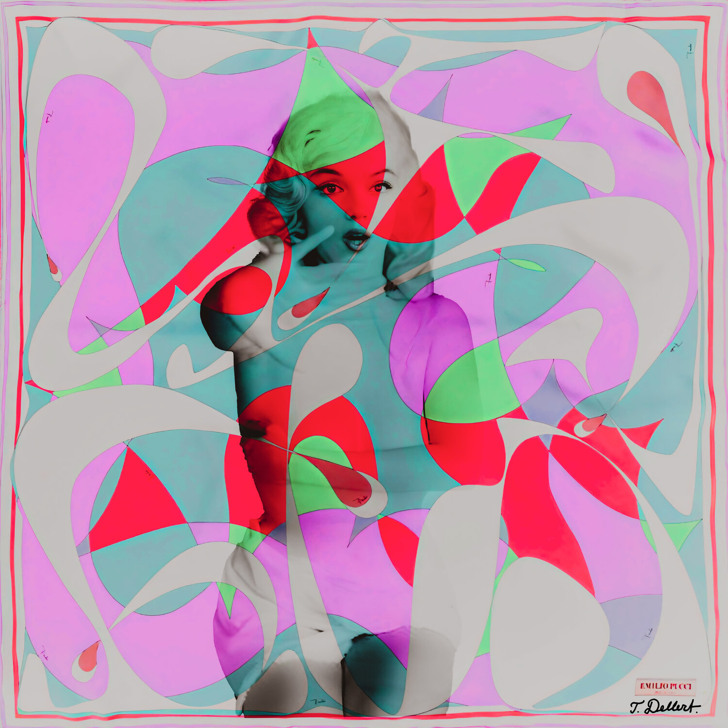 Monroe and  PUCCI. Red, Pink and Blue version Thomas Dellert