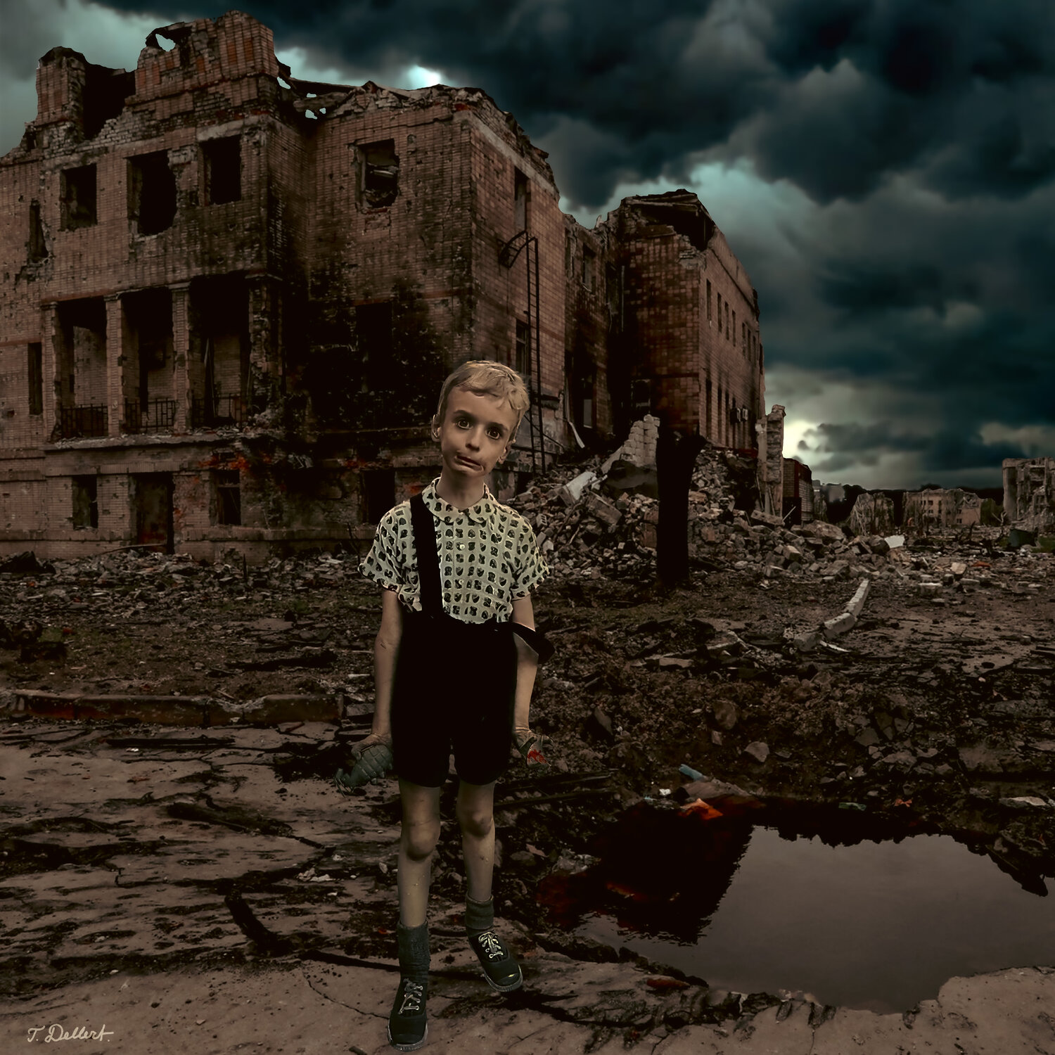 Enough is Enough          photomontage after a photograph by Diane Arbus Thomas Dellert Fotografie zu verkaufen