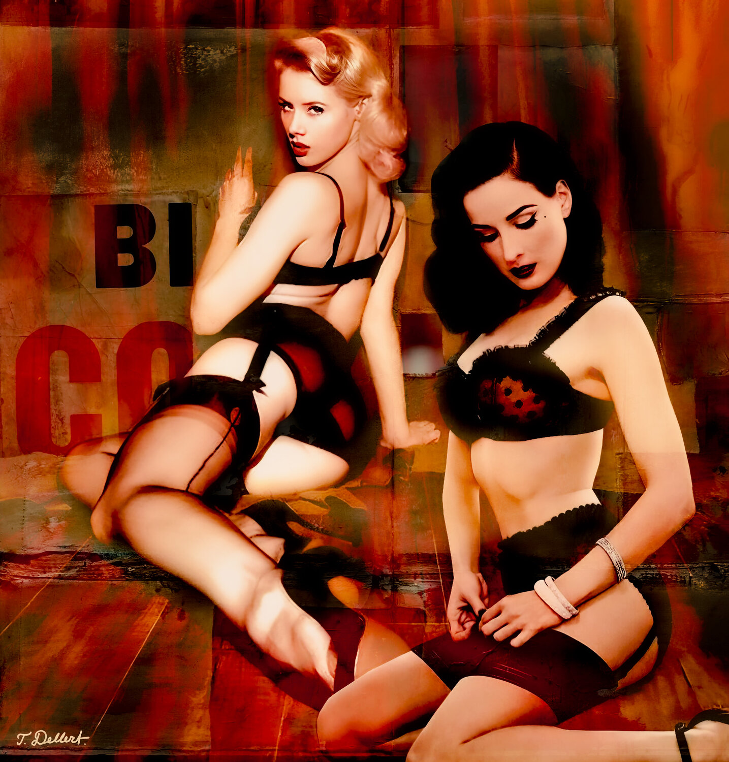Nylon Girls Dita and Scarlett Johansson Thomas Dellert Fotografie zu verkaufen