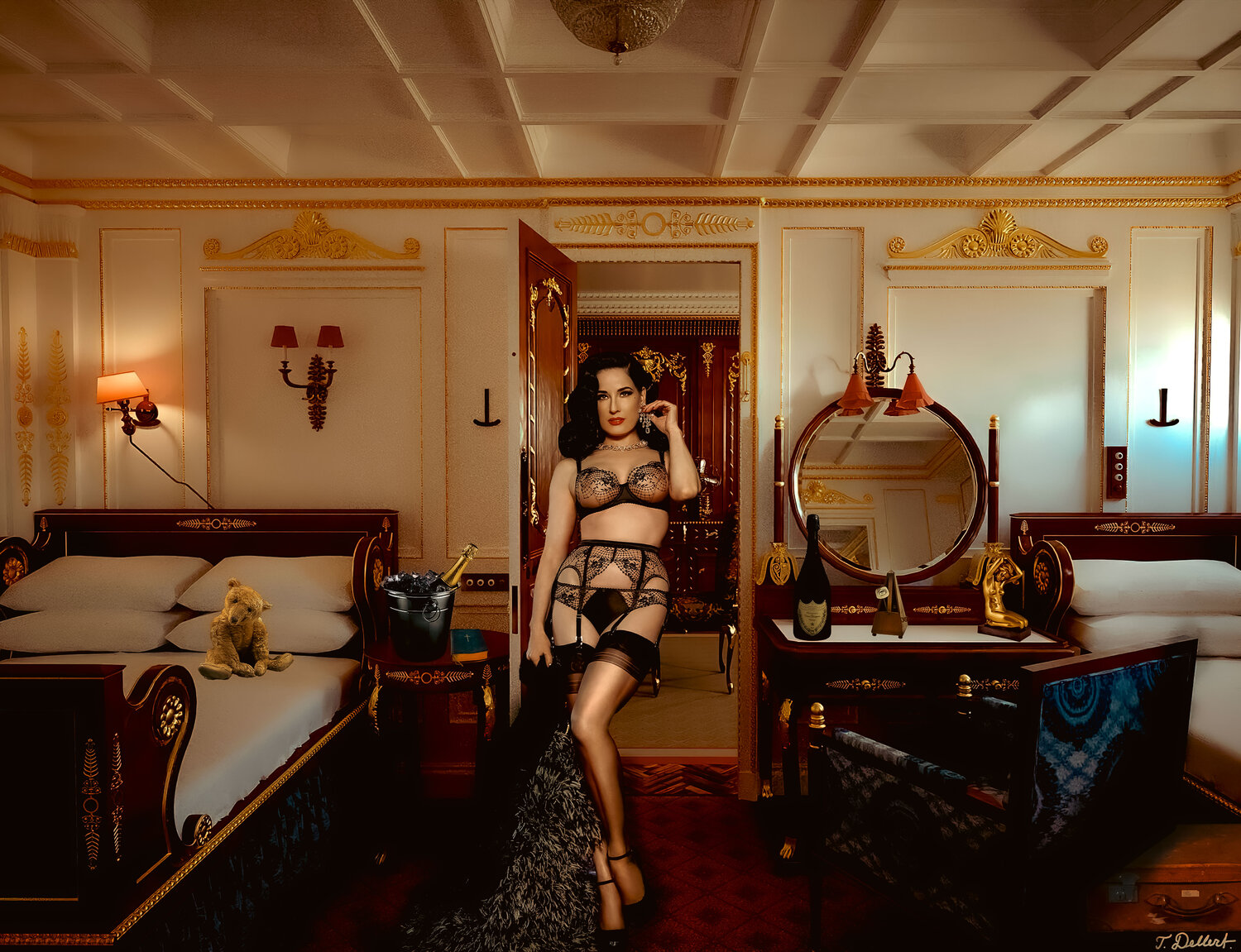 Dita in her First Class Cabin on Titanic Thomas Dellert