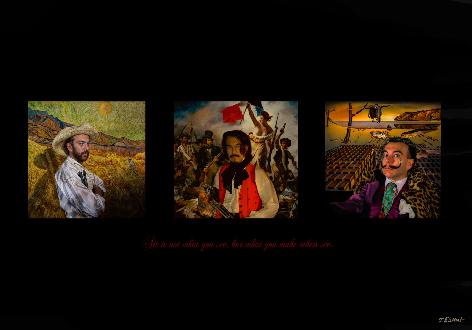 Three Artist Self Portraits  by Thomas Dellert Thomas Dellert