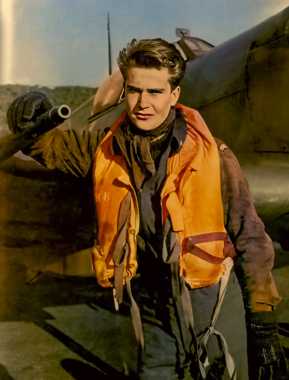 MARIUS ERIKSEN R.A.F. WW 2 flying Ace Thomas Dellert Fotografie zu verkaufen