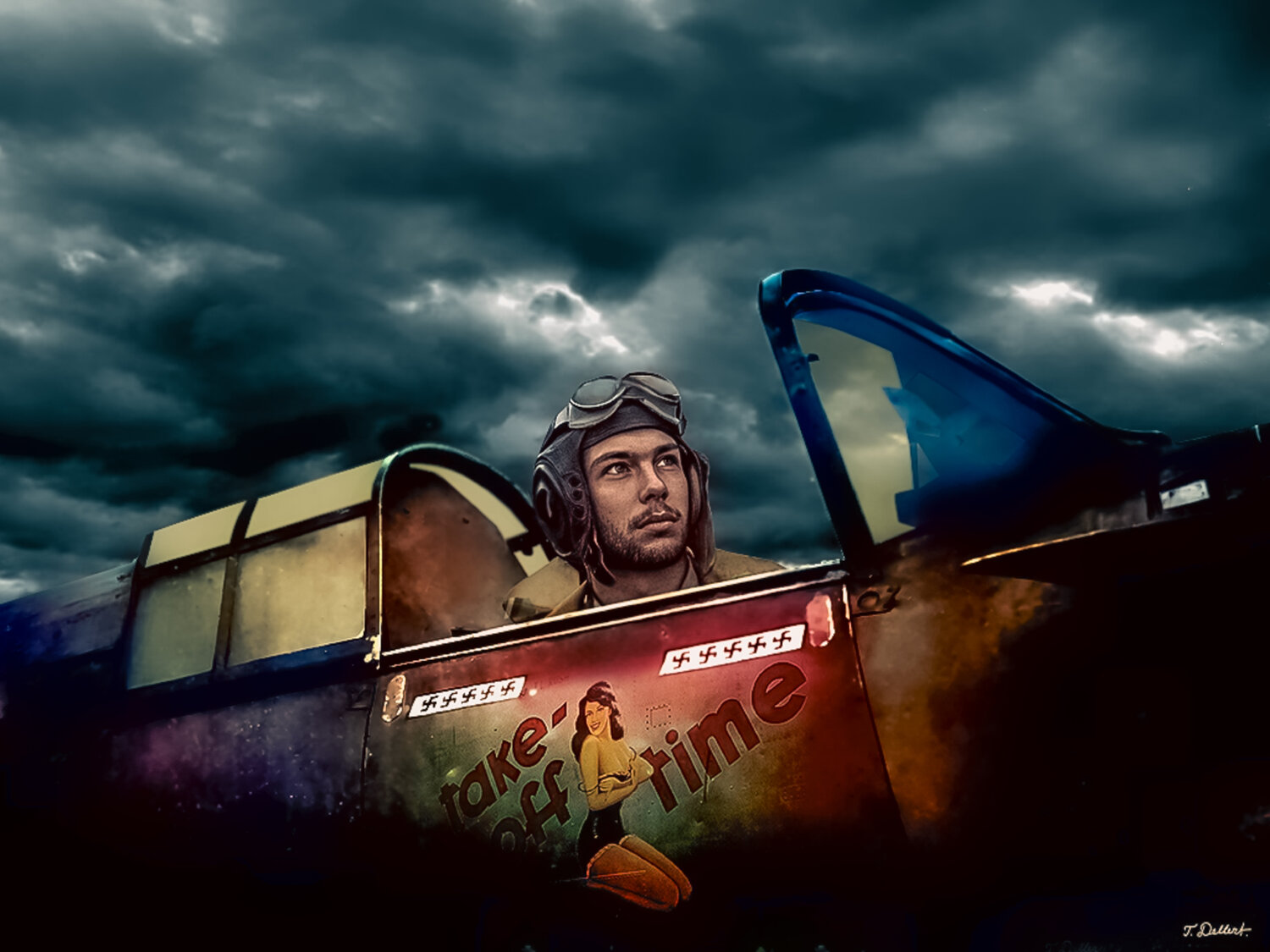 Thomas Dellert as an American WW 2 fighter pilot Thomas Dellert