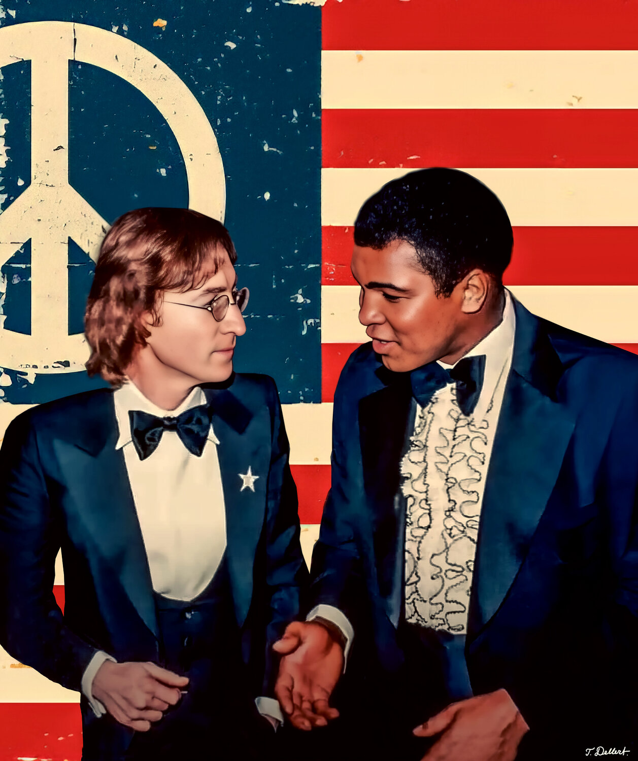 FIGHTERS FOR PEACE.  Lennon and Ali Thomas Dellert