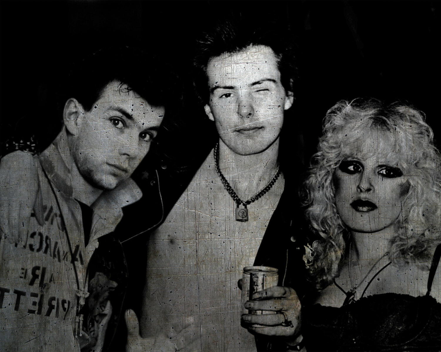Sid Vicious , Tommy  Dollar  and nancy Spungen  in NY  ( Metal Version ) Thomas Dellert