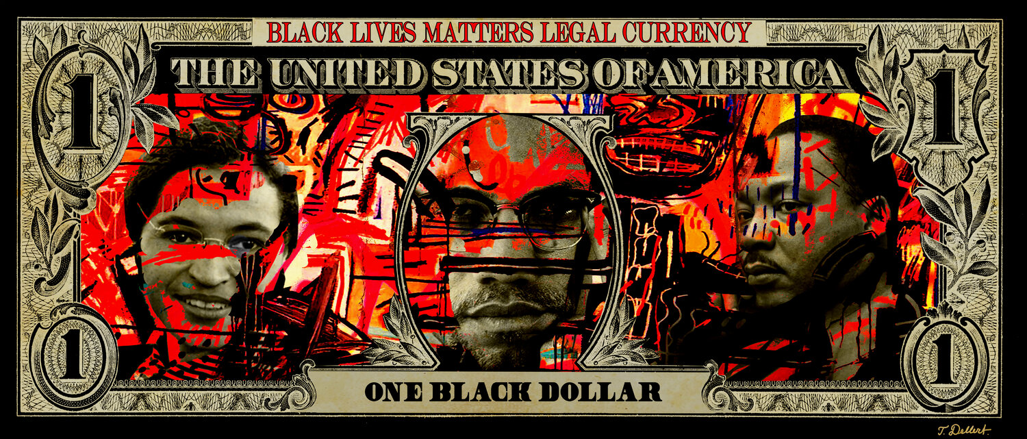 BLACK HERO DOLLAR.   ( Rosa Parks-Malcolm X - Martin Luther King Jr ) Thomas Dellert Fotografie zu verkaufen