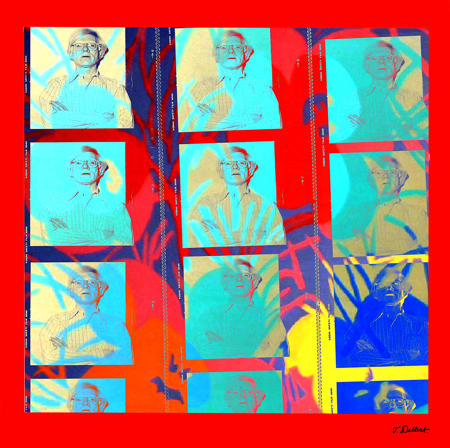 Warhol Factory Contact sheet 1980 Thomas Dellert