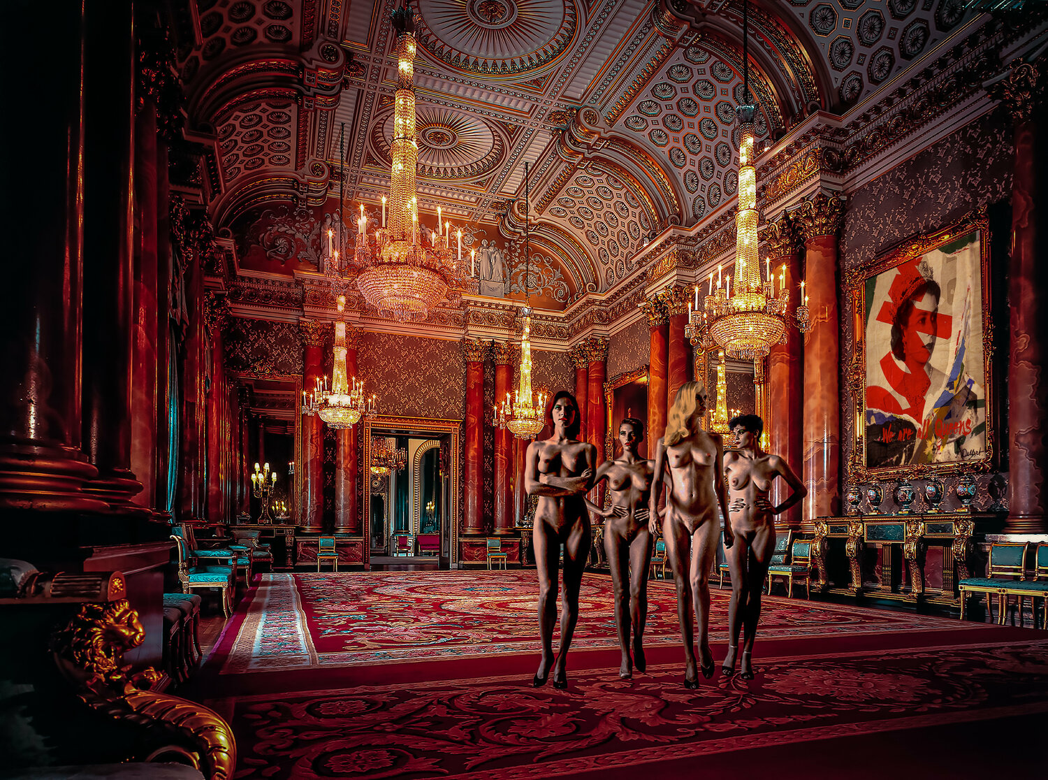 Naked  in Buckingham Palace London Thomas Dellert