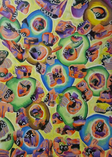 Siamo parti in parte (We are parts, partly) par Alejandra Abad, Peinture en vente sur Singulart