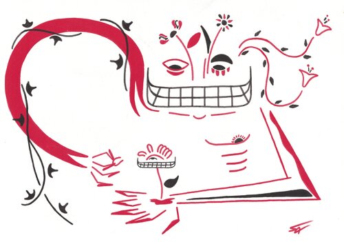Il fioraio par Marco Saba, Dessin en vente sur Singulart