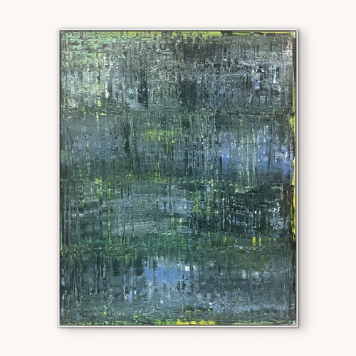 Surface Tension II – Green Structure von Beata Honert, Malerei kaufen auf Singulart