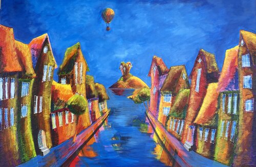 Crooked Harmoni di Jette Ladefoged Madsen, Pittura in vendita su Singulart