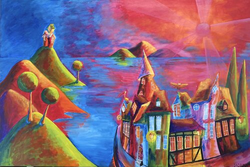 Where Dreams Reside di Jette Ladefoged Madsen, Pittura in vendita su Singulart
