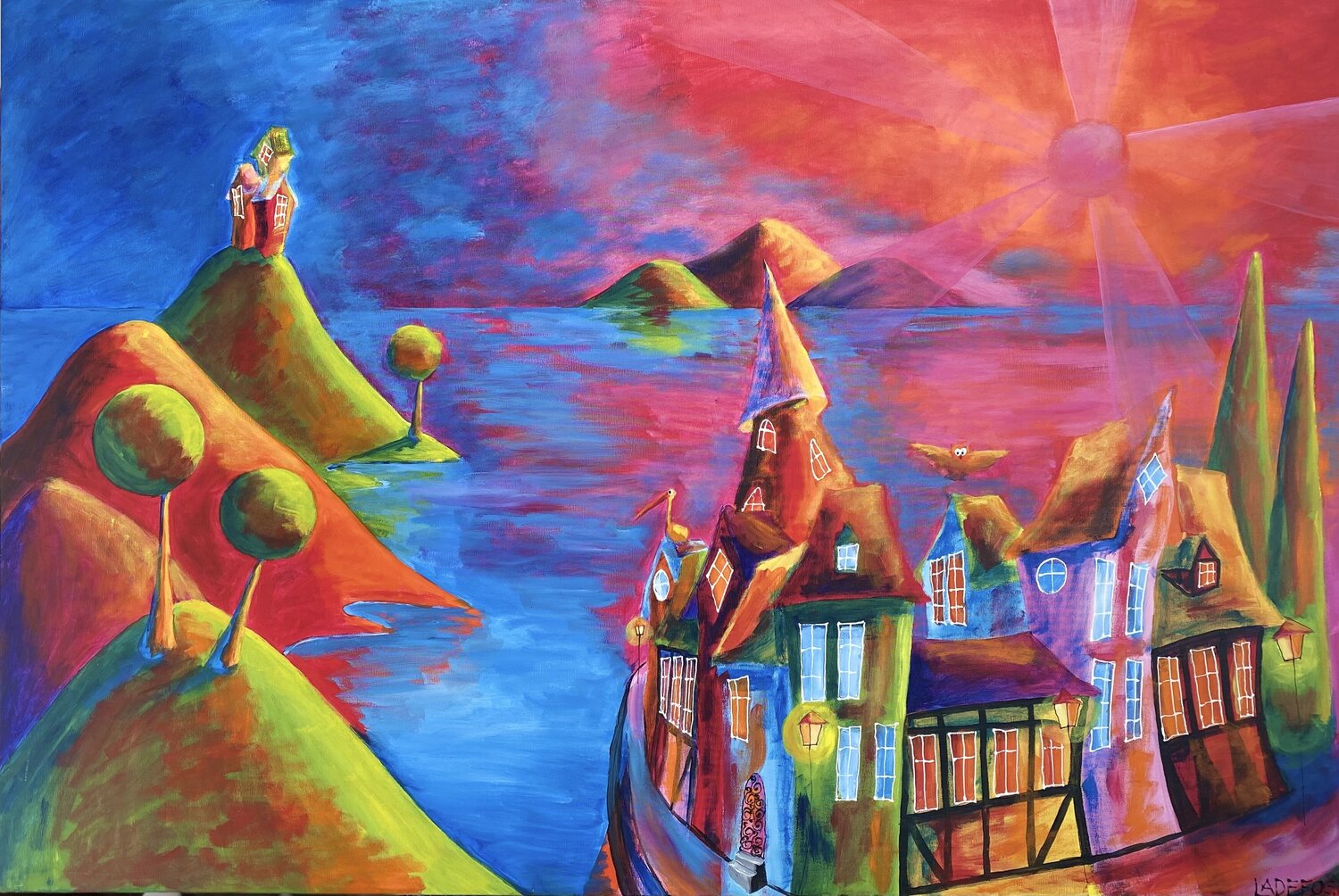 Where Dreams Reside Jette Ladefoged Madsen Dipinto originale in vendita