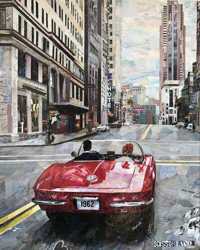Red Corvette by Alina Pivnenko, 기타 매체 for Sale on Singulart
