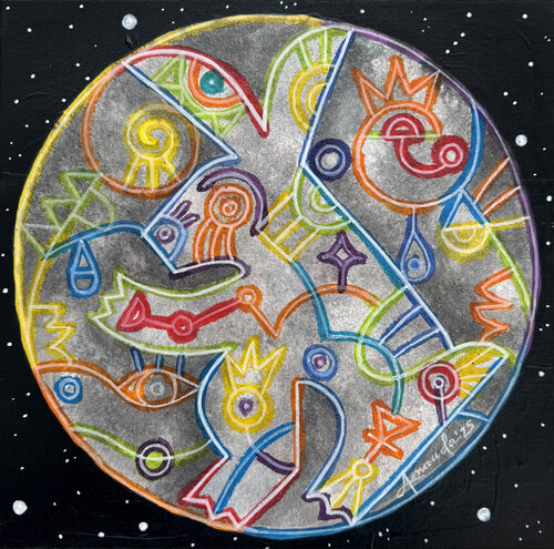 MEZTLI (moon in nahuatl). von Rich Arnauda, Malerei kaufen auf Singulart