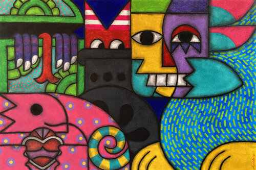 TLAMACHTLI  (craftsmanship). par Rich Arnauda, Peinture en vente sur Singulart