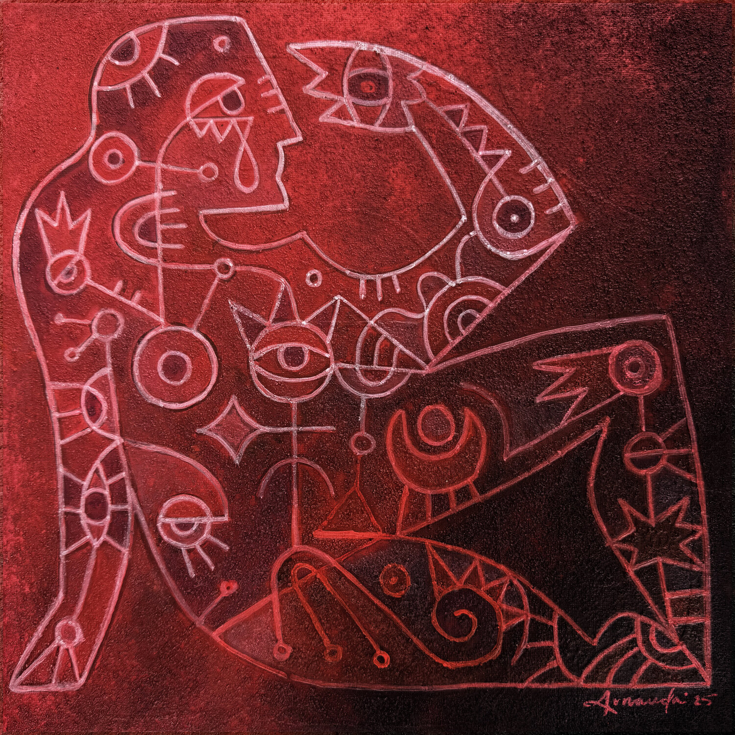 CIHUATL (woman in nahuatl). Rich Arnauda Dipinto originale in vendita