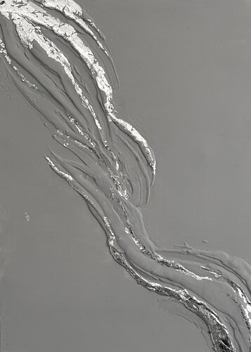 Metal Waves Series: Silver van Noemi Malpassi, Schilderij te koop op Singulart