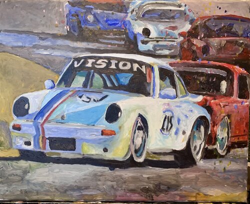 Porche #3 by John Patrick, 회화 for Sale on Singulart