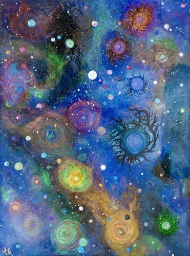 Stellar Bloom van Alexander Michael, Schilderij te koop op Singulart