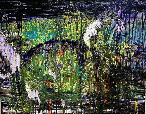 Tramonto viola di Rossano Artioli, Pittura in vendita su Singulart