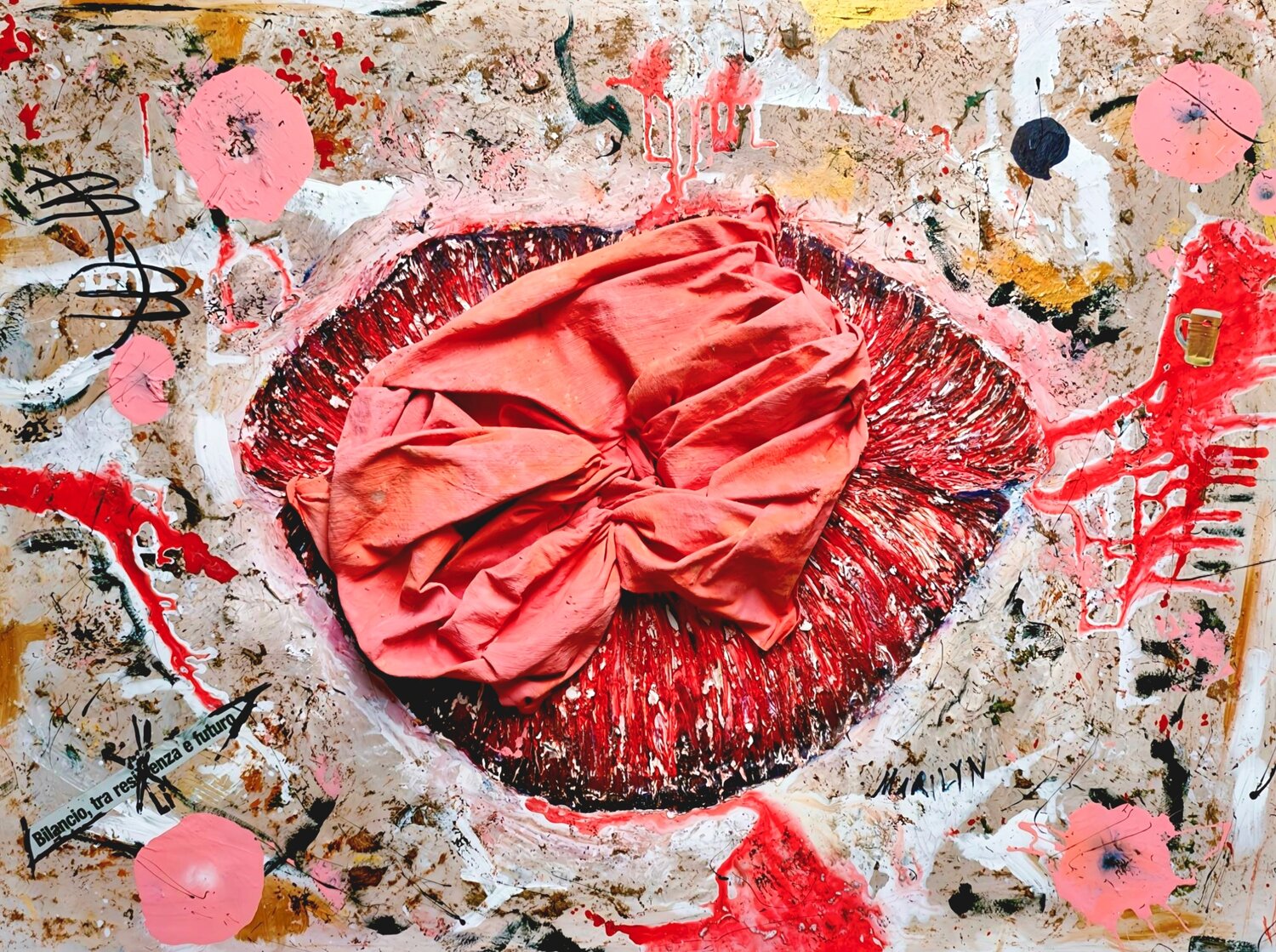 Big Bubble Monroe Rossano Artioli Originalgemälde zu verkaufen