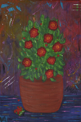 Fire Flowers van Bonnie Stafford, Schilderij te koop op Singulart