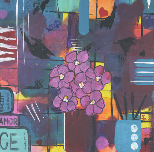 Bouquets and Knowledge van Bonnie Stafford, Schilderij te koop op Singulart