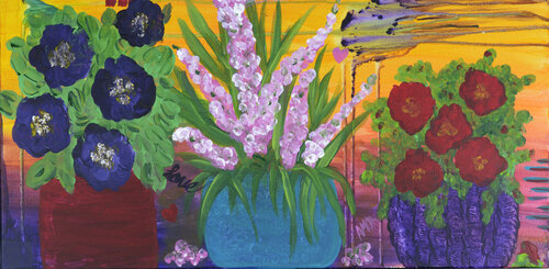 Tres Flores van Bonnie Stafford, Schilderij te koop op Singulart