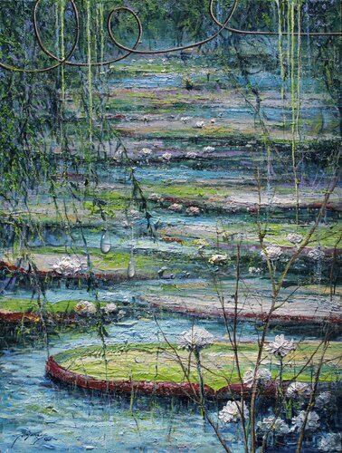 Victoria Regia III par Jorge A. Yances, Peinture en vente sur Singulart