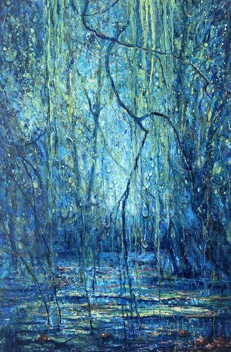 Blue Reverie par Jorge A. Yances, Peinture en vente sur Singulart
