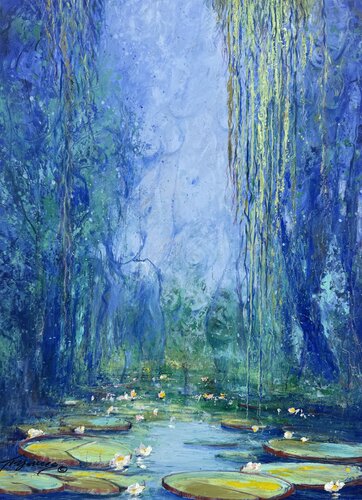 Where Light Finds Water par Jorge A. Yances, Peinture en vente sur Singulart