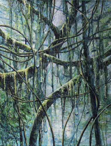 Entangled Silence par Jorge A. Yances, Peinture en vente sur Singulart