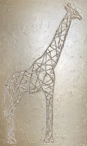 Golden giraffe by Nerida Richardson, Other Media for Sale on Singulart