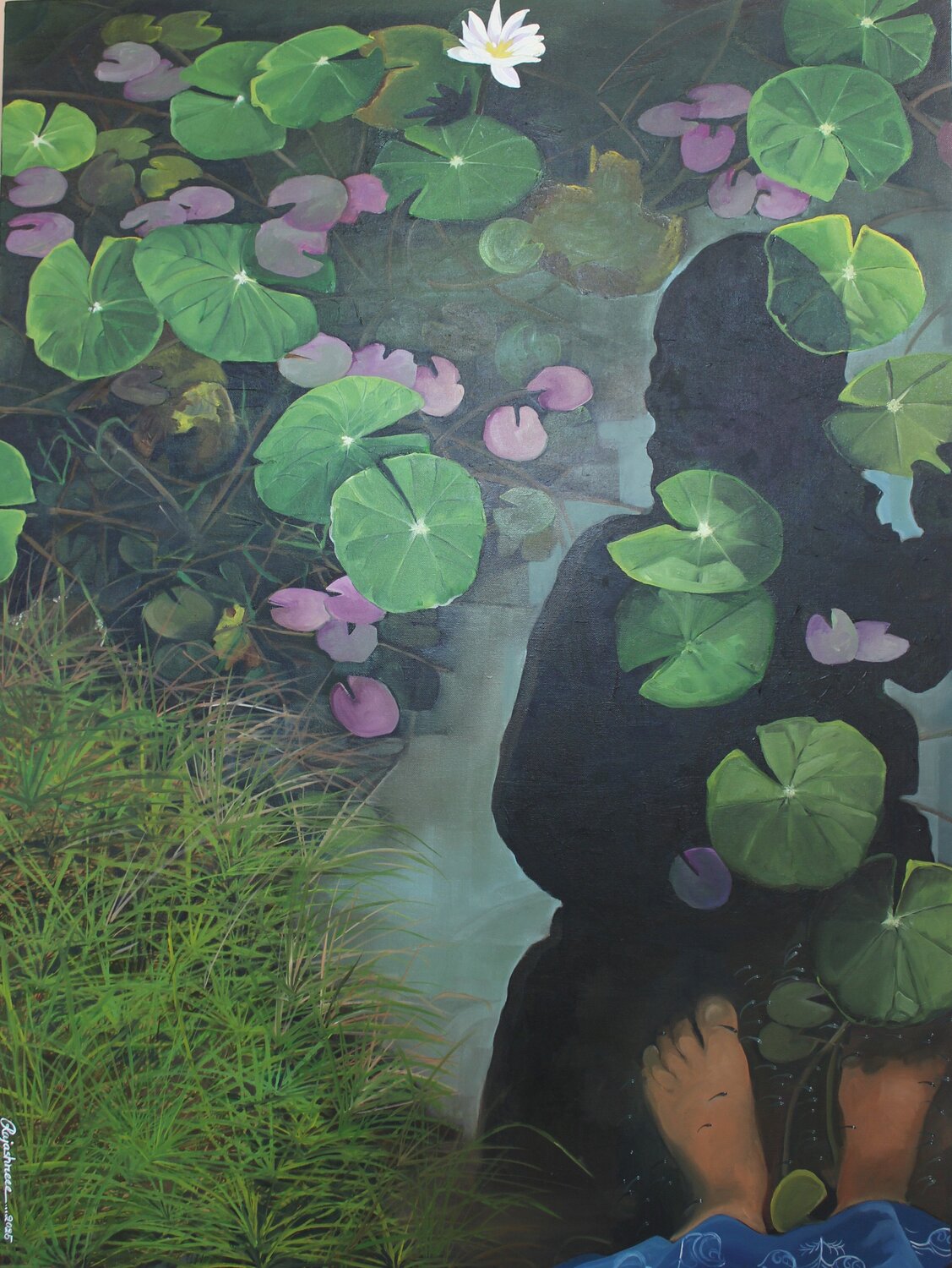 Pond of Wishes RAJASHREE NAYAK Originalgemälde zu verkaufen