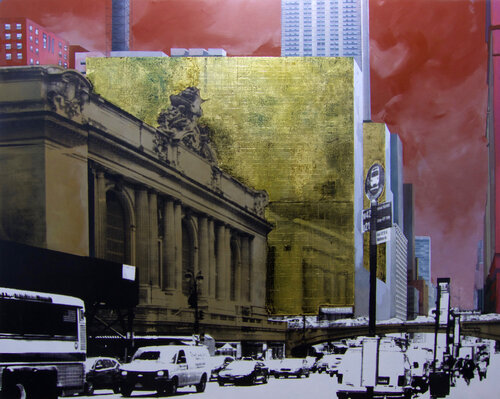 Golden city by José Juan Gimeno Navarro, Painting for Sale on Singulart