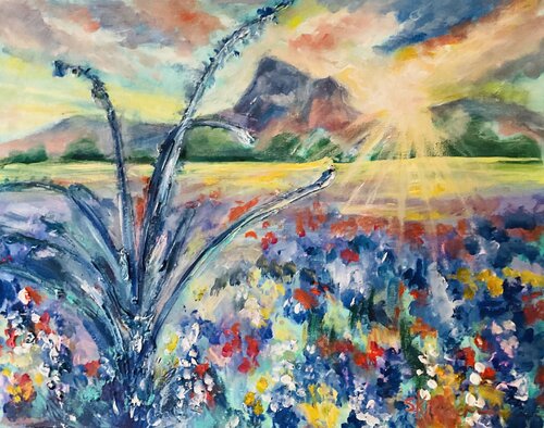 Desert Bloom par Susan Perpich, Peinture en vente sur Singulart