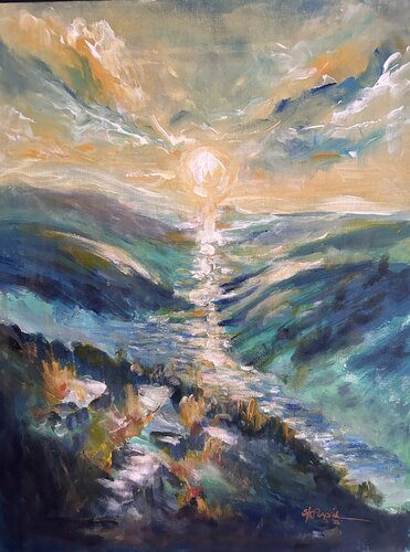At the Edge of Atmosphere par Susan Perpich, Peinture en vente sur Singulart