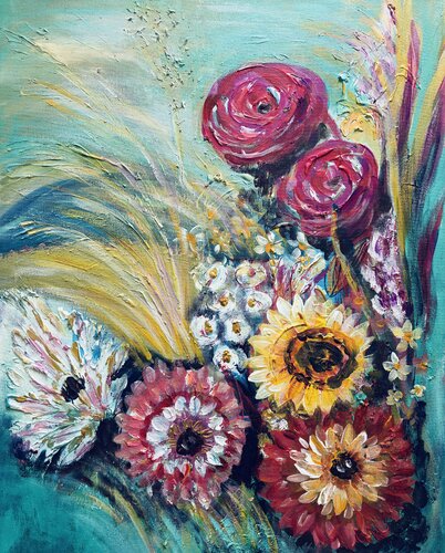 Where the Meadow Moves van Susan Perpich, Schilderij te koop op Singulart