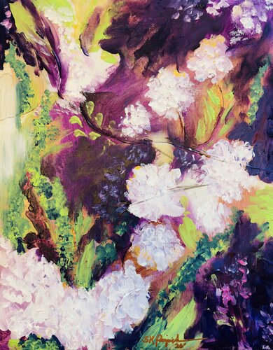 The Garden Sings Violet von Susan Perpich, Malerei kaufen auf Singulart