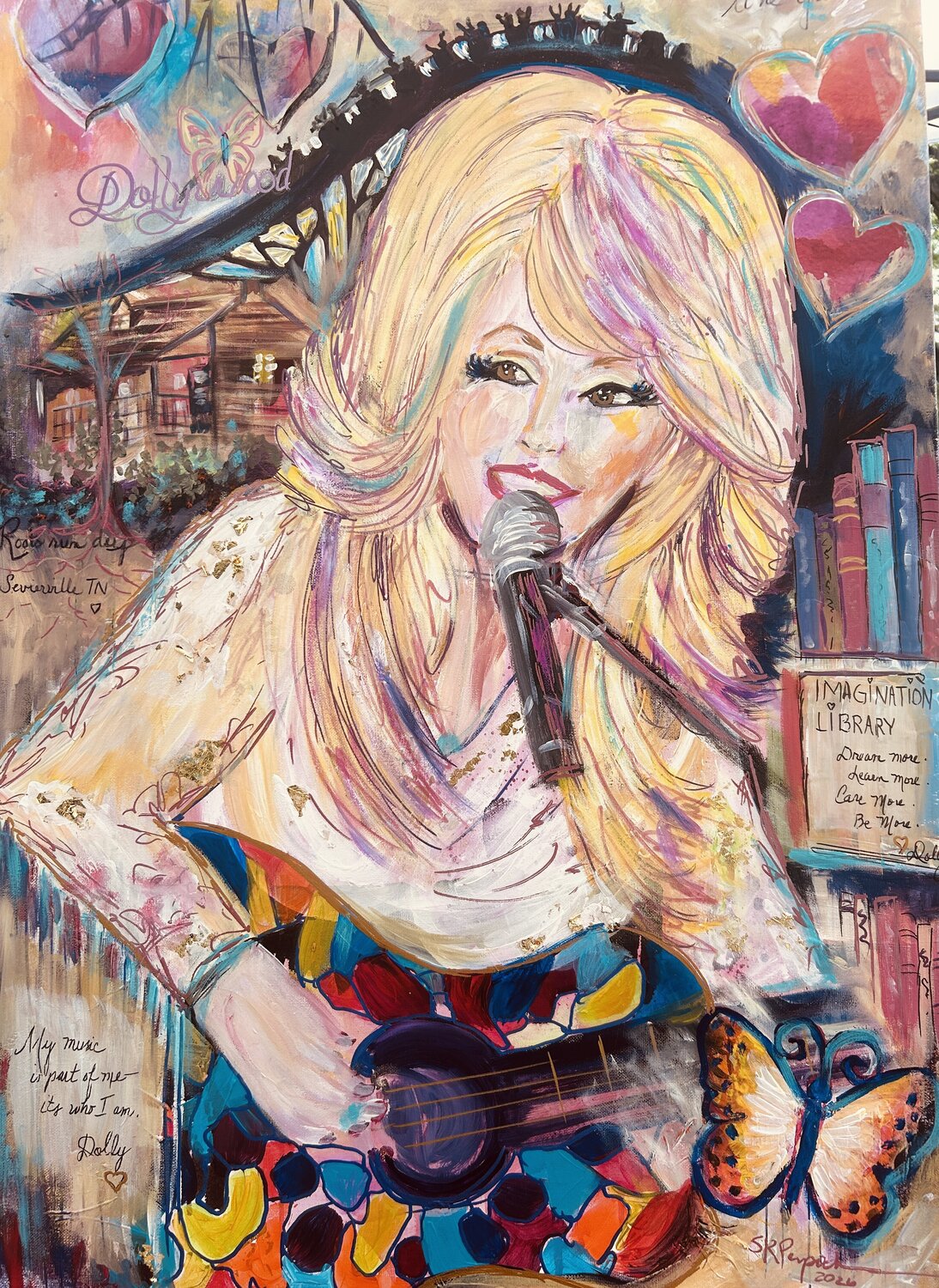 Many Colors of Dolly Susan Perpich Peinture originale à vendre