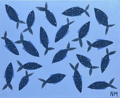 Fish in the sea. by Nancy McKie, Painting for Sale on Singulart